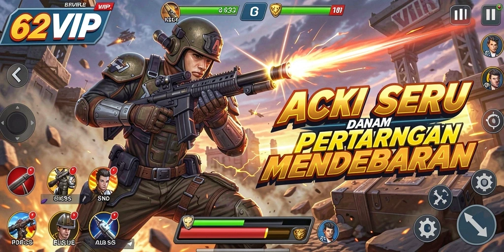 Screenshot gameplay aksi menarik dari 62VIP.