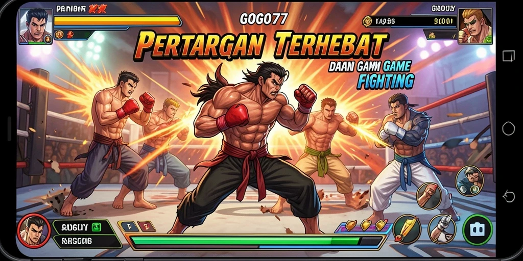 Screenshot gameplay GOGO77 yang menampilkan aksi pertarungan yang mendebarkan.