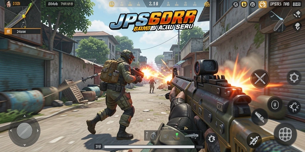 Screenshot JPS88 menunjukkan intensitas gameplay TPS yang mendebarkan.