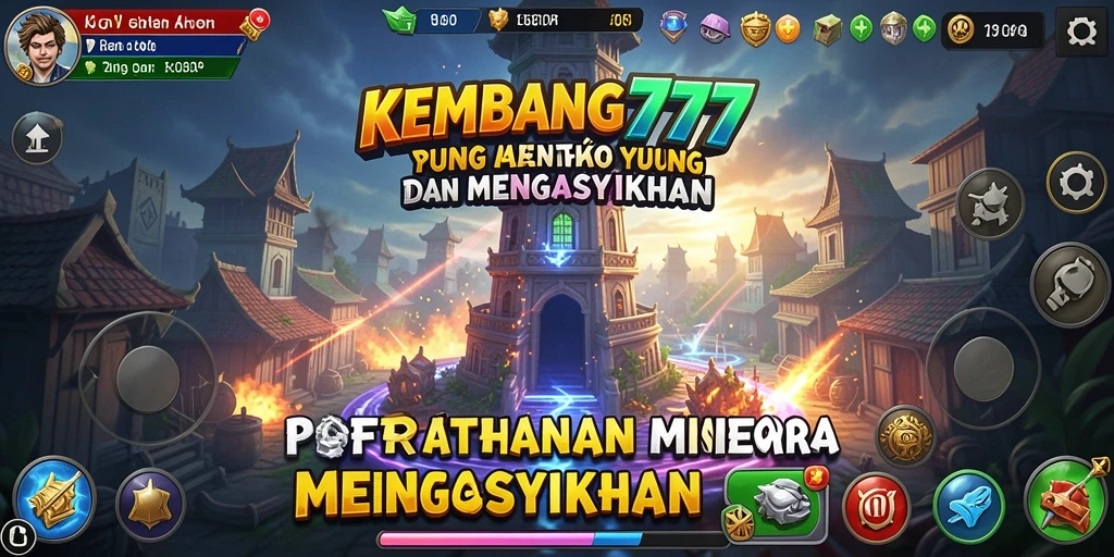 Screenshot gameplay menampilkan menara yang berfungsi dengan baik dalam Tower Defense.