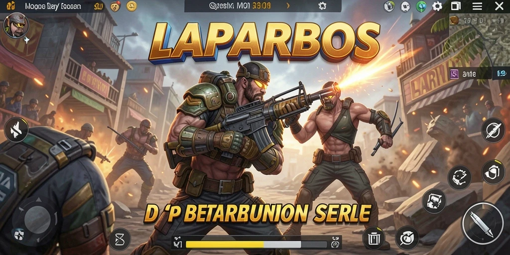 Tampilan seru dari gameplay Battle Royale LAPARBOS yang mendebarkan.