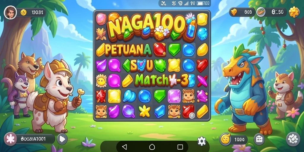 Screenshot gameplay NAGA1001 yang penuh warna dan seru.