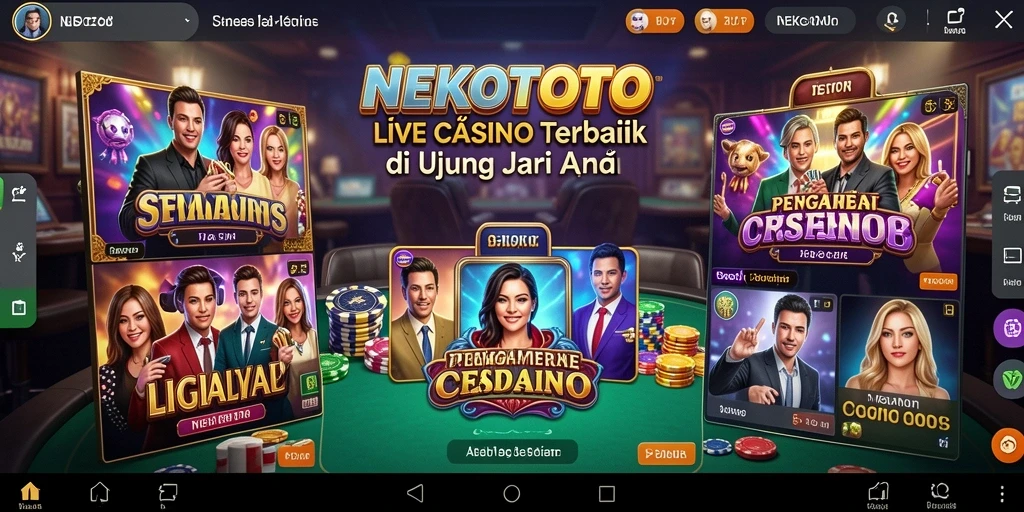 Screenshot gameplay menarik dari NEKOTOTO dalam sesi Live Casino.