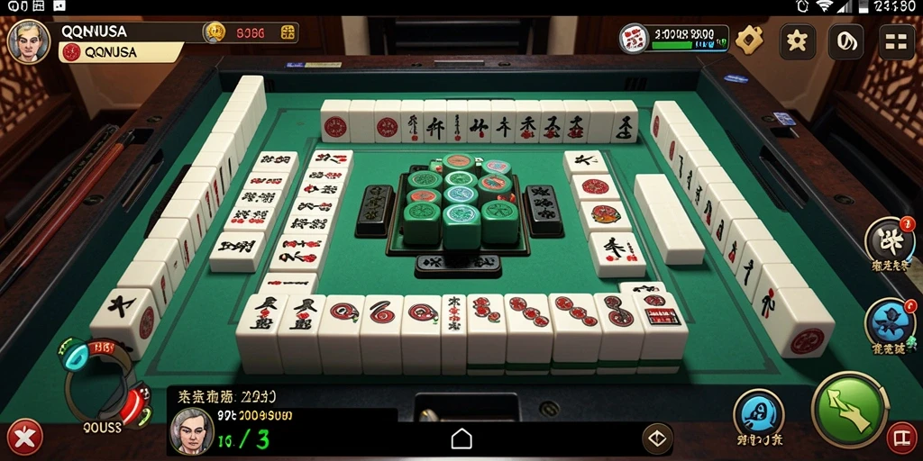 Gameplay seru QQNUSA yang menampilkan aksi Mahjong yang mendebarkan.