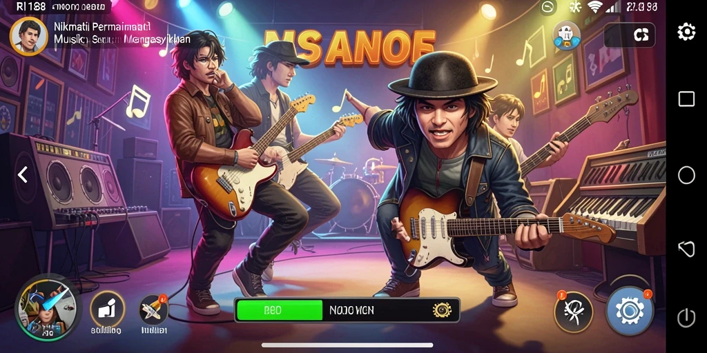 Tampilan gameplay RI188 yang menampilkan interaksi musik yang menarik.
